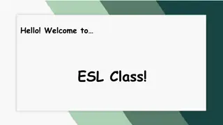 ESL Classroom Greetings and Introductions