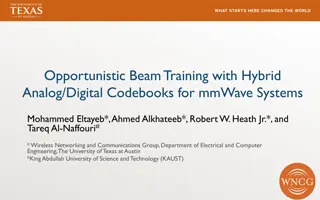 Opportunistic Beam Training with Hybrid Analog/Digital Codebooks in mmWave Systems