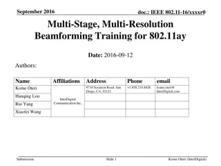 Multi-Stage, Multi-Resolution Beamforming Training for IEEE 802.11ay