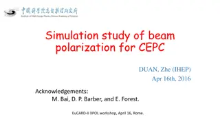 Beam Polarization Simulation Study for CEPC