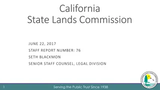 California State Lands Commission Staff Report Summary