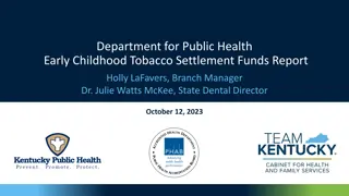 Kentucky Department for Public Health Early Childhood Programs Overview