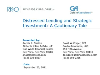 Distressed Lending and Strategic Investment: A Cautionary Tale