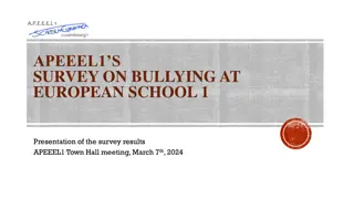 Addressing Bullying Concerns at European School: Survey Results & Action Plan