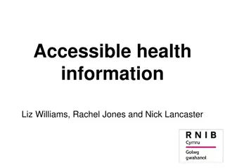 Accessible Health Information and Recommendations for Improving Healthcare Accessibility