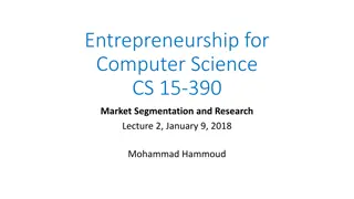 Entrepreneurship for Computer Science: Market Segmentation and Passion Checklist