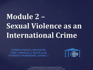 Understanding International Crimes: Elements, Definitions, and Evidence