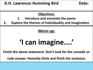 Exploring Individuality and Imagination in D.H. Lawrence's 