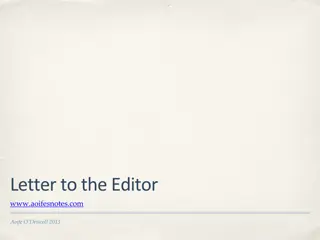 Guidelines for Writing a Letter to the Editor