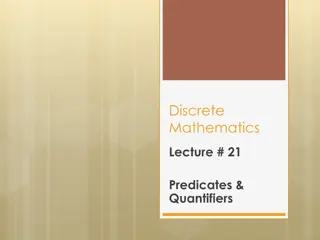 Predicates and Quantifiers in Discrete Mathematics