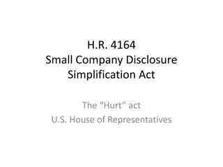 Small Company Disclosure Simplification Act: H.R. 4164 Overview