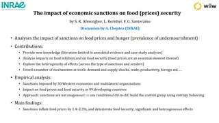 Impact of Economic Sanctions on Food Prices & Security: Analysis & Mechanisms