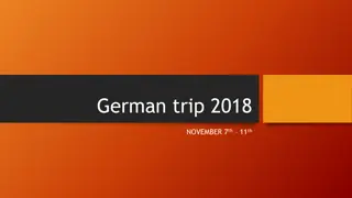 Cultural Exchange Program: German Trip 2018 Itinerary