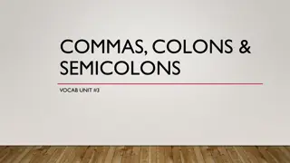 Mastering Commas, Colons, and Semicolons - Vocabulary Unit #3