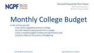 Monthly College Budget Challenge: Make Smart Financial Choices