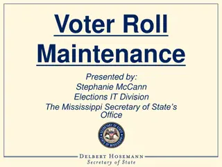 Duties of Election Commissioners Regarding Voter Roll Maintenance in Mississippi