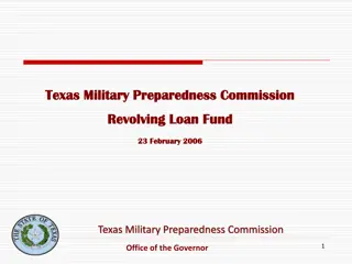 Texas Military Preparedness Commission Revolving Loan Fund Program Overview