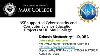 Cybersecurity and Computer Science Education Projects at UH Maui College