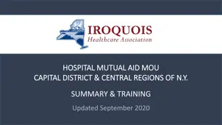 Hospital Mutual Aid MOU Summary and Training Update