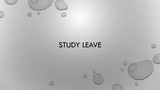 Guidelines for Study Leave, Less Than Full-Time Training, and Out of Programme Activities