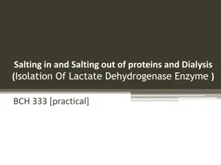 Protein Isolation Techniques: Salting In and Salting Out