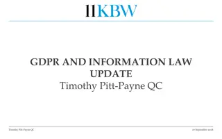 Comprehensive Overview of GDPR and Information Law Updates