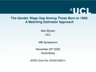 Gender Wage Gap Among Those Born in 1958: A Matching Estimator Approach