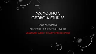 Georgia Studies Week at a Glance: March 15-19, 2021