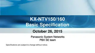 Panasonic KX-NTV150/160 IP Voice Terminals: Specifications Overview