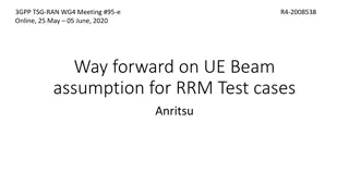 Update on UE Beam Assumption for RRM Test Cases in 3GPP Meetings