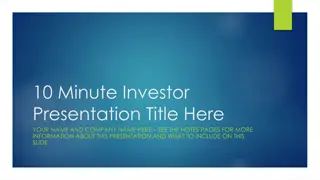 Innovative Solutions for Investor Success - [Your Name] & [Your Company Name]