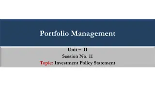 Investment Policy Statements in Portfolio Management