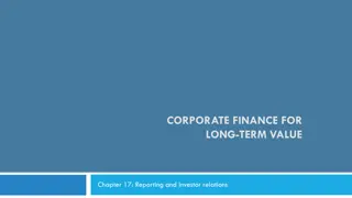 Importance of Financial Reporting and Investor Relations in Corporate Finance