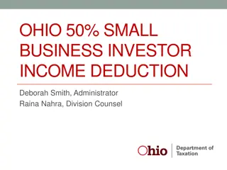 Ohio Small Business Investor Income Deduction Overview