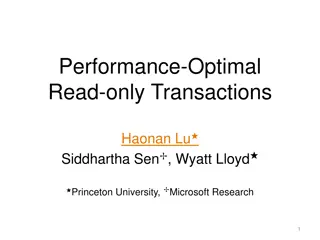 Optimizing Read-Only Transactions for Performance