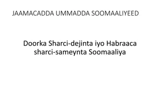 Development of Legal Education and Rule of Law in Somalia