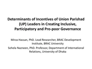 Political Determinants of Incentives in Local Governance: Bangladesh Context