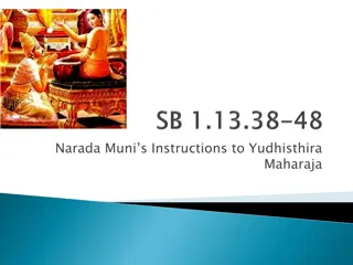 Divine Instructions of Narada Muni to Yudhisthira Maharaja