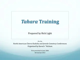 Tahara Training for Jewish Burial Preparation