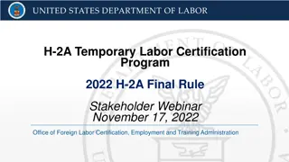 Updates on 2022 H-2A Temporary Labor Certification Program