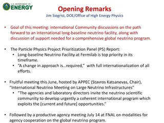 International Efforts for Long-Baseline Neutrino Facility