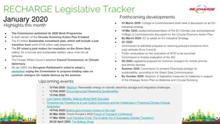 EU Legislative Developments and Events Tracker - January 2020 Highlights