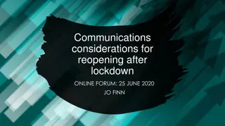 Effective Communications Considerations for Reopening Post-Lockdown