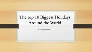 The Top 4 Biggest Holidays Celebrated Around the World