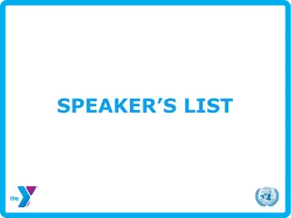 Speaker's List in Committees