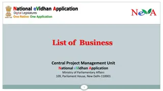 Central Project Management Unit National eVidhan Application