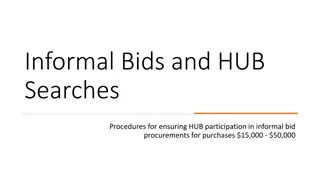 Enhancing HUB Participation in Informal Bid Procurements