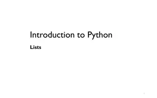 Python Lists: Basics and Operations