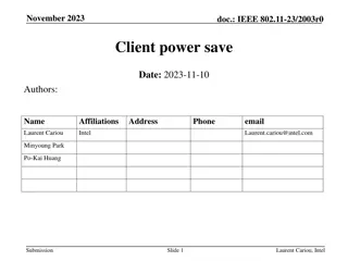 Enhancing Power Save Mechanisms in IEEE 802.11 for Non-AP STAs