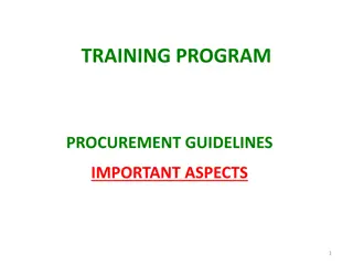 Guidelines for Bank Procurement Processes